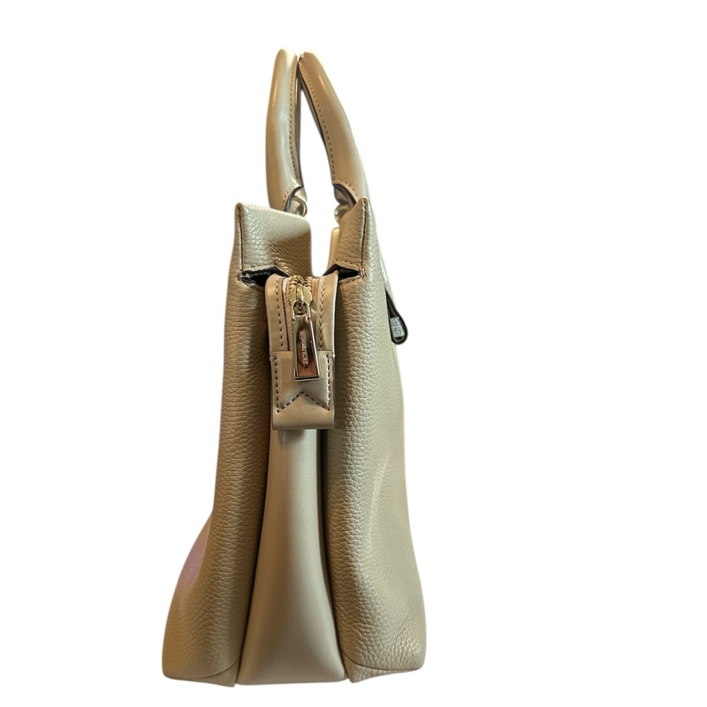 Michael Kors large Rollins pebbled leather satchel in the color oat - Picture 3 of 12